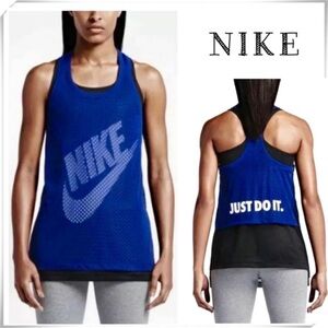 Nike Mesh Racerback GYM Tank Top Shirt in Royal Blue